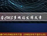 迅睿CMS多网站发布文章（多网站发布文章怎么发）